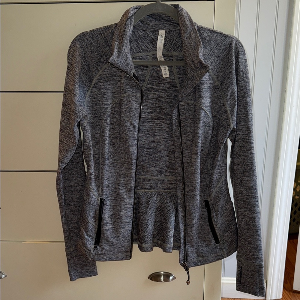 Lululemon Athletica Heathered Gray Zip-Up Jacket
